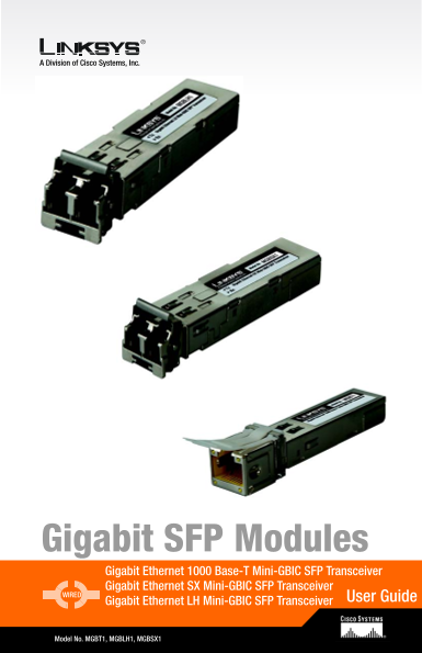 LINKSYS Gigabit SFP Modules User Guide - Page 1