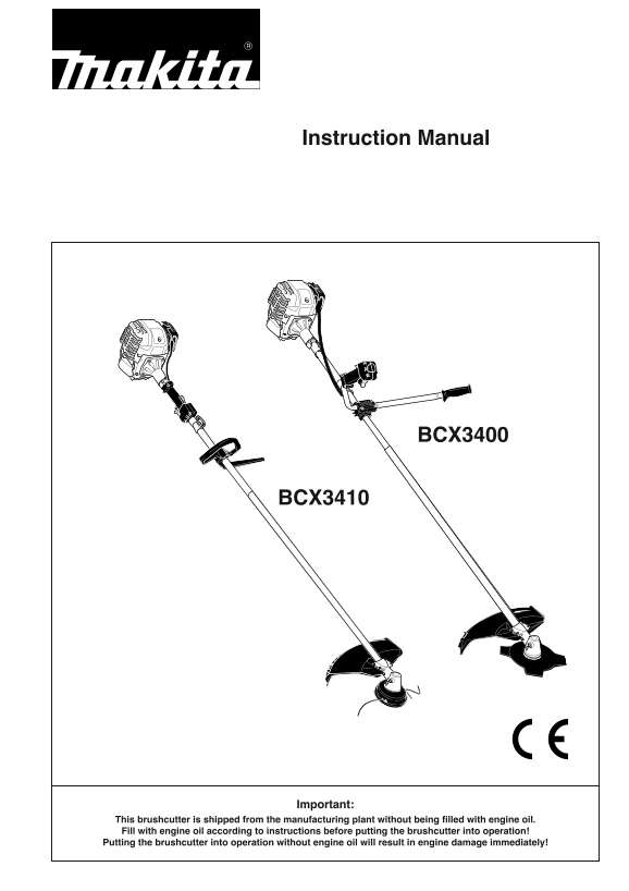 Makita BCX3400 BCX3410 Instruction Manual - Page 1