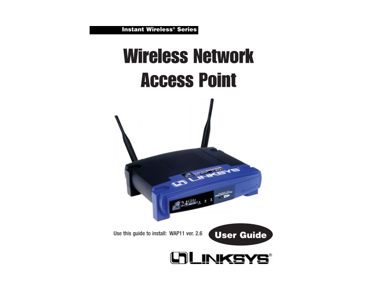 LINKSYS WAP11 User Guide - Page 1