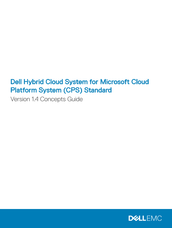Dell Hybrid Cloud System for Microsoft Cloud Platform System (CPS) Standard Version 1.4 Concepts Guide - Page 1