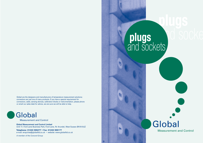 GLOBAL MEASUREMENT AND CONTROL plugs sockets User's Manual - Page 1