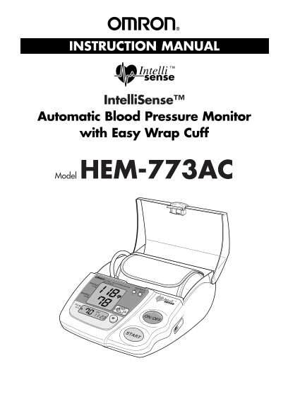 Omron HEM-773AC User Manual - Page 1