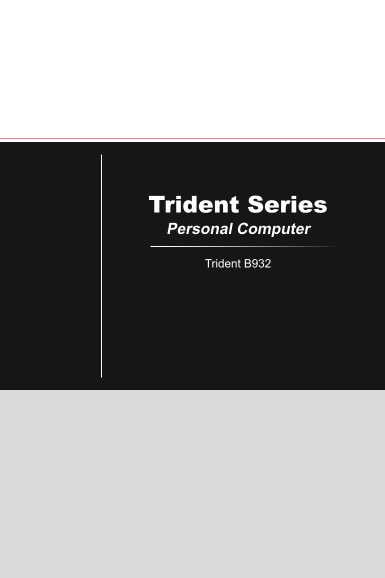MSI Trident 3 MPG Series Product Manual & User Guide (Language: English) - Page 1
