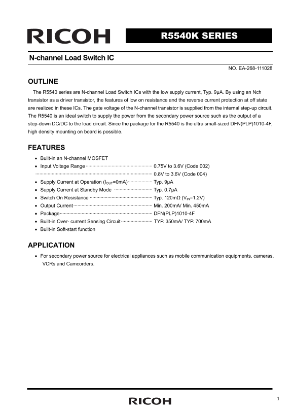 RICOH R5540K series Owner's Manual and User Guide - Page 1