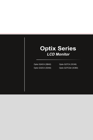 MSI Optix G24C4 Product Manual & User Guide (Language: English) - Page 1