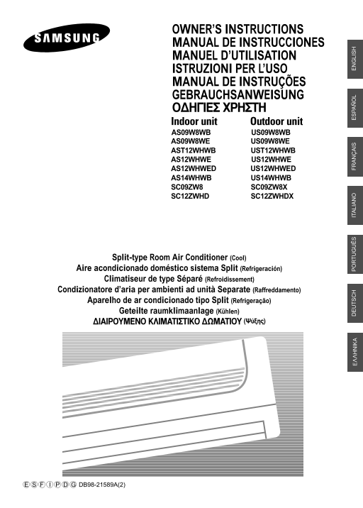 Samsung AS09W8WB XTC User's Manual - Page 1