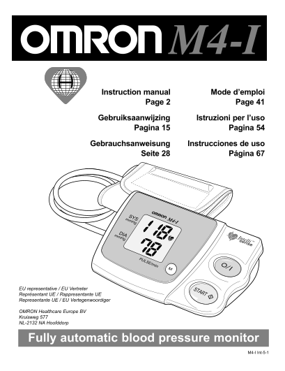 Omron M4-I User Manual - Page 1