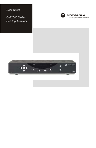 Motorola QIP2500 Series Set-Top Terminal User Guide - Page 1