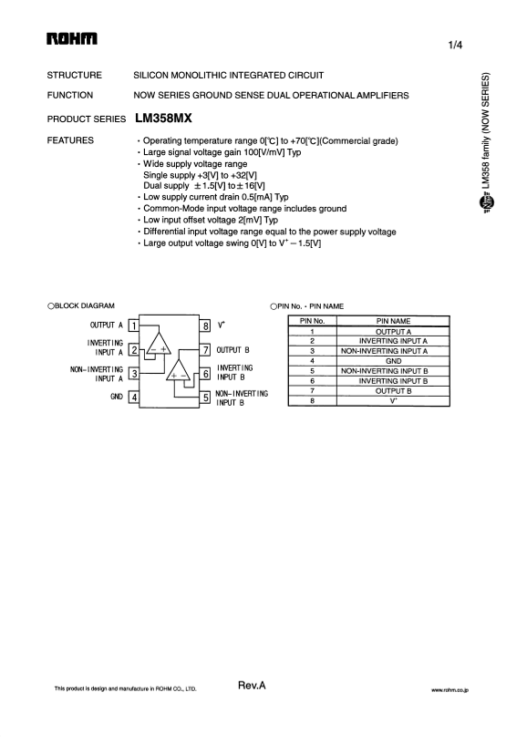 ROHM LM358MX User and Technical Guide (1) - Page 1