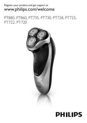 Philips Shaver series 3000 Electric Shaver PT880/80 Product Support & User Manual - Page 1