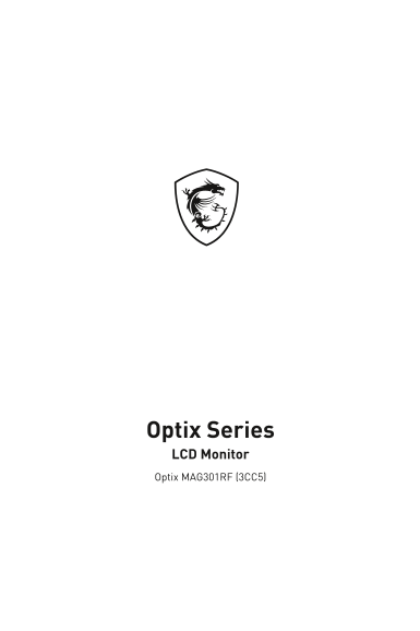 MSI Optix MAG301RF Product Manual User Guide (Language: English) - Page 1