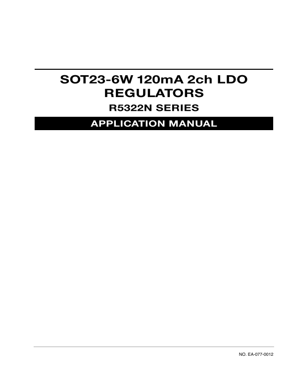 RICOH R5322N SERIES APPLICATION MANUAL - Page 1