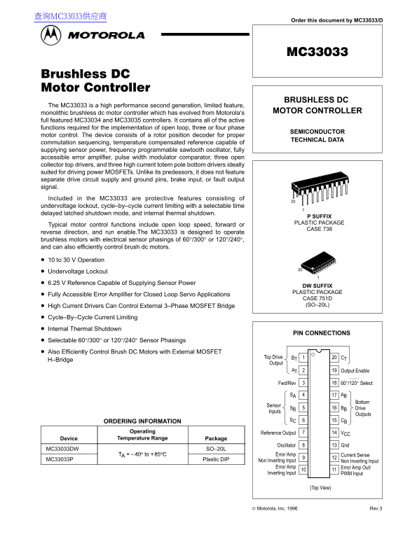 Motorola MC33030 User Guide - Page 1
