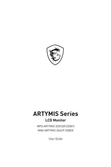 MSI MPG Series MPG ARTYMIS 323CQR Product Specifications User Guide (Language: English) - Page 1