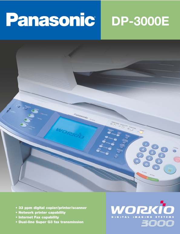 Panasonic DP-3000E Copier Printer Scanner User's Manual - Page 1