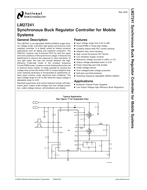 NATIONAL SEMICONDUCTOR LM27241 User's Manual - Page 1
