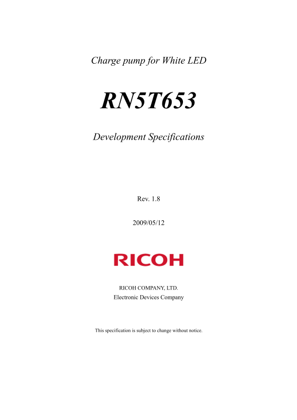 RICOH RN5T653 User Guide - Page 1