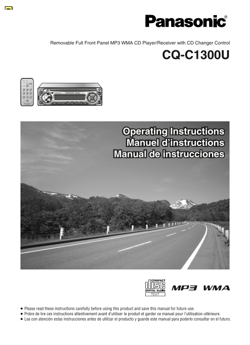 Panasonic CQ-C1300U User Manual - Page 1