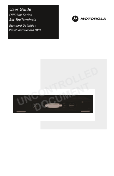 Motorola QIP27xx Series User Guide - Page 1