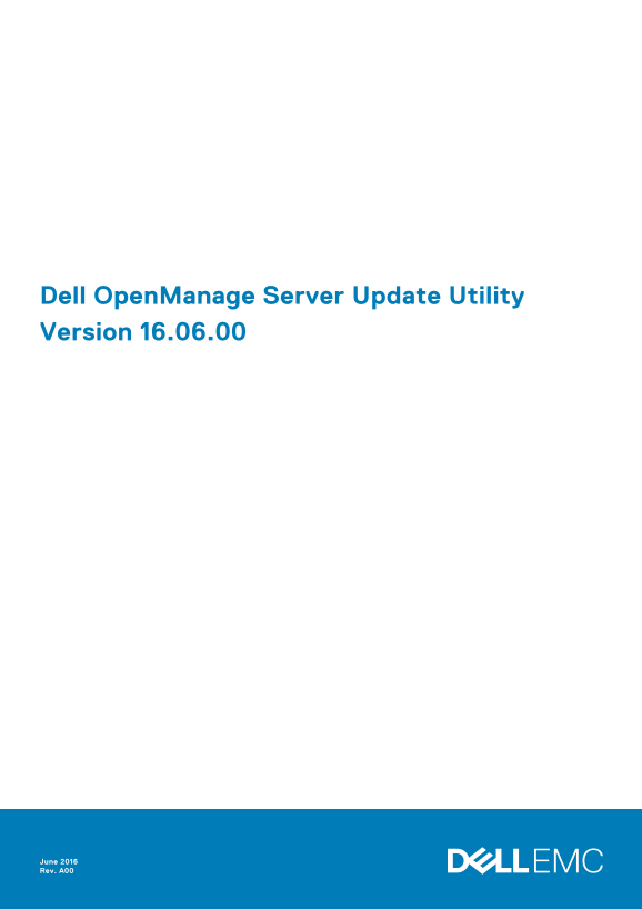 Dell OpenManage Server Update Utility Version 16.06.00 User Guide - Page 1