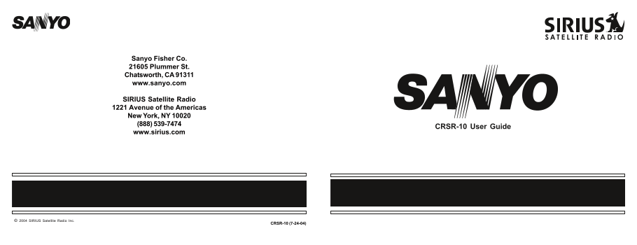 Sanyo CA 91311 Owner's Manual - Page 1
