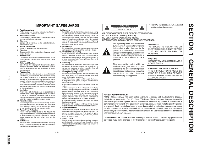 Toshiba IK-6210A IK-6410A IK-6420A User Manual - Page 1