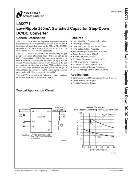 NATIONAL SEMICONDUCTOR LM2771 User Guide - Page 1
