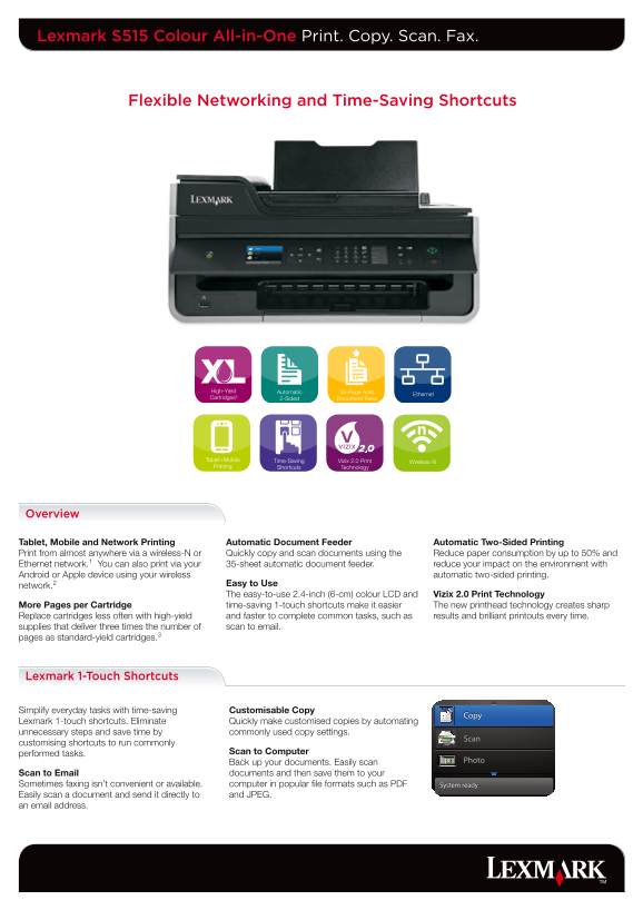 Lexmark S515 User's Guide - Page 1