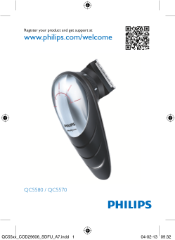 Philips Headgroom Self-Grooming Hairclip QC5570 15 Product Support & Manuals Quick User Guide - Page 1
