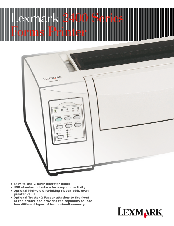 Lexmark 2400 Series Printer Specifications and User Guide - Page 1