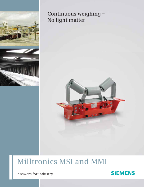 Siemens MSI MMI Milltronics User Manual - Page 1