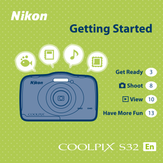 Nikon COOLPIX S32 Quick Start Guide English (for customers in Asia and Africa) - Page 1