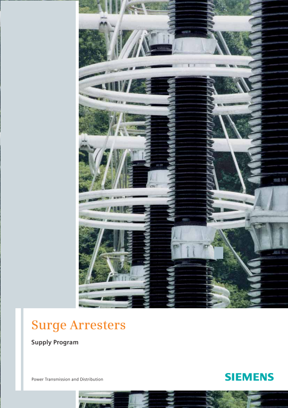 SIEMENS Surge Arresters Supply Program Manual User Guide - Page 1
