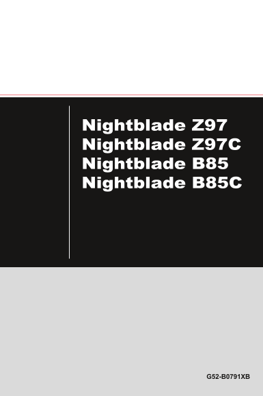 MSI Nightblade Series Dark Nightblade B85 Product Manual & User Guide (Language: English) - Page 1