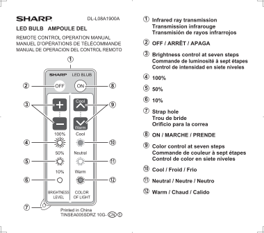 SHARP DL-L08A1900A Operation Manual - Page 1