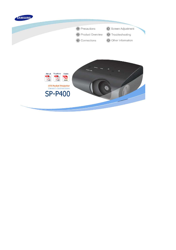 Samsung Projector SP-P400B User's Manual - Page 1