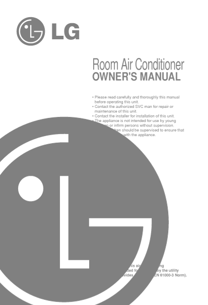 LG Split Air Conditioner Wall Mount Unit LS-Q096AAL.AMBZNAE User Manual - English - Page 1
