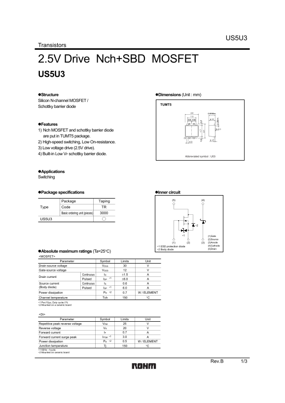 ROHM US5U3 User Guide and Manual - Page 1