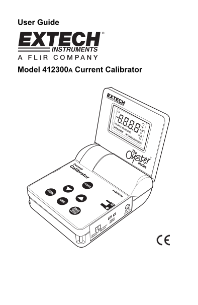 EXTECH 412300A Current Calibrator User Guide - Page 1