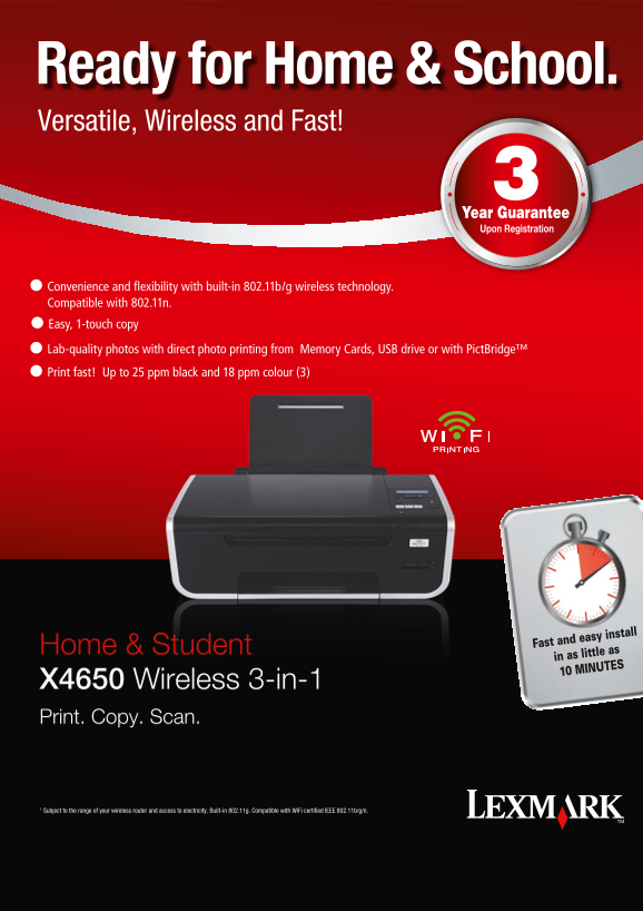 Lexmark X4650 User Guide - Page 1