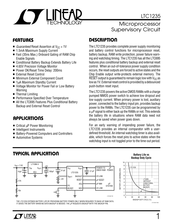 LINEAR TECHNOLOGY LTC1235 User Guide - Page 1