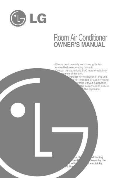LG Split Air Conditioner LS-K2468EL Product Manual - English - Page 1