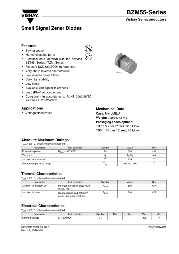 Vishay BZM55-Series Manual - Page 1
