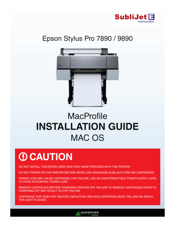 Epson Stylus Pro 7890 9890 User's Manual and Specifications - Page 1