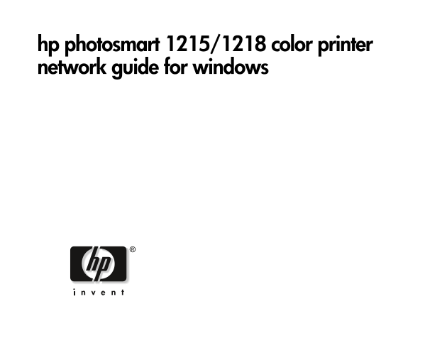 HP Photosmart 1218 Series Printer User Manual - Page 1
