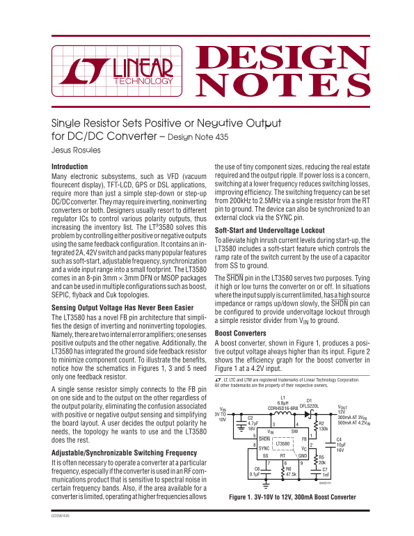 LINEAR dn435f Data Sheet & Manual - Page 1