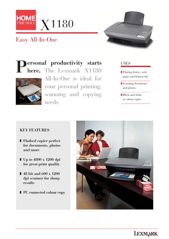 Lexmark X1180 User Guide - Page 1