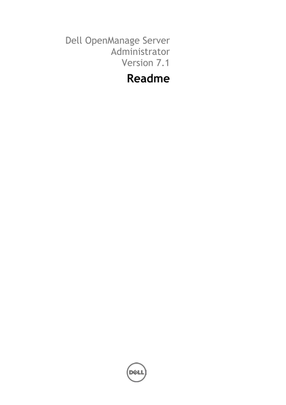 Dell OpenManage Server Administrator Readme - Page 1