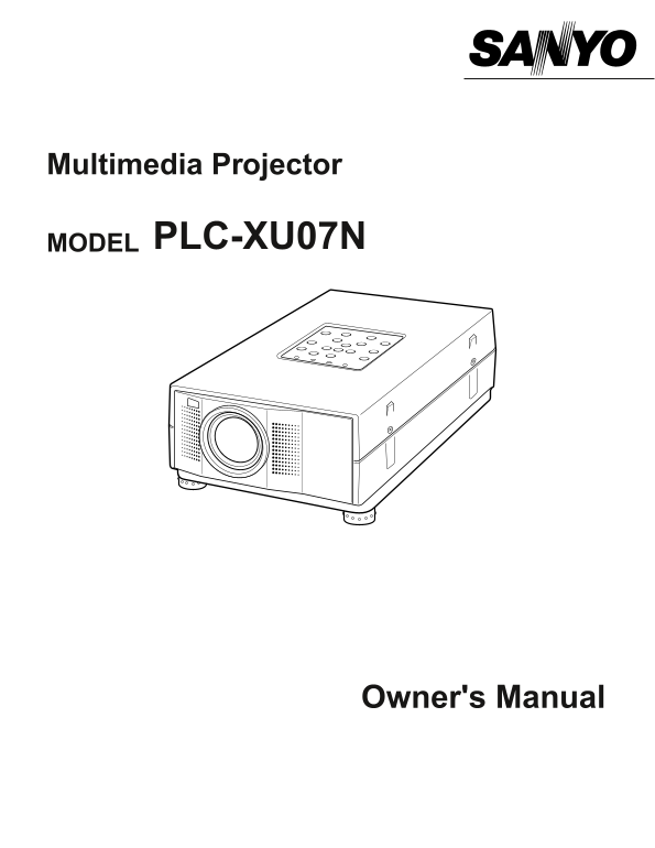SANYO PLCXU07N User Guide for Projector - Page 1
