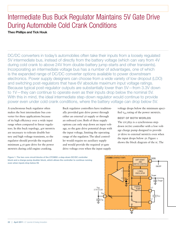 Linear Design Features: LTC3852 - Theoretical Insights by Theo Phillips - Page 1